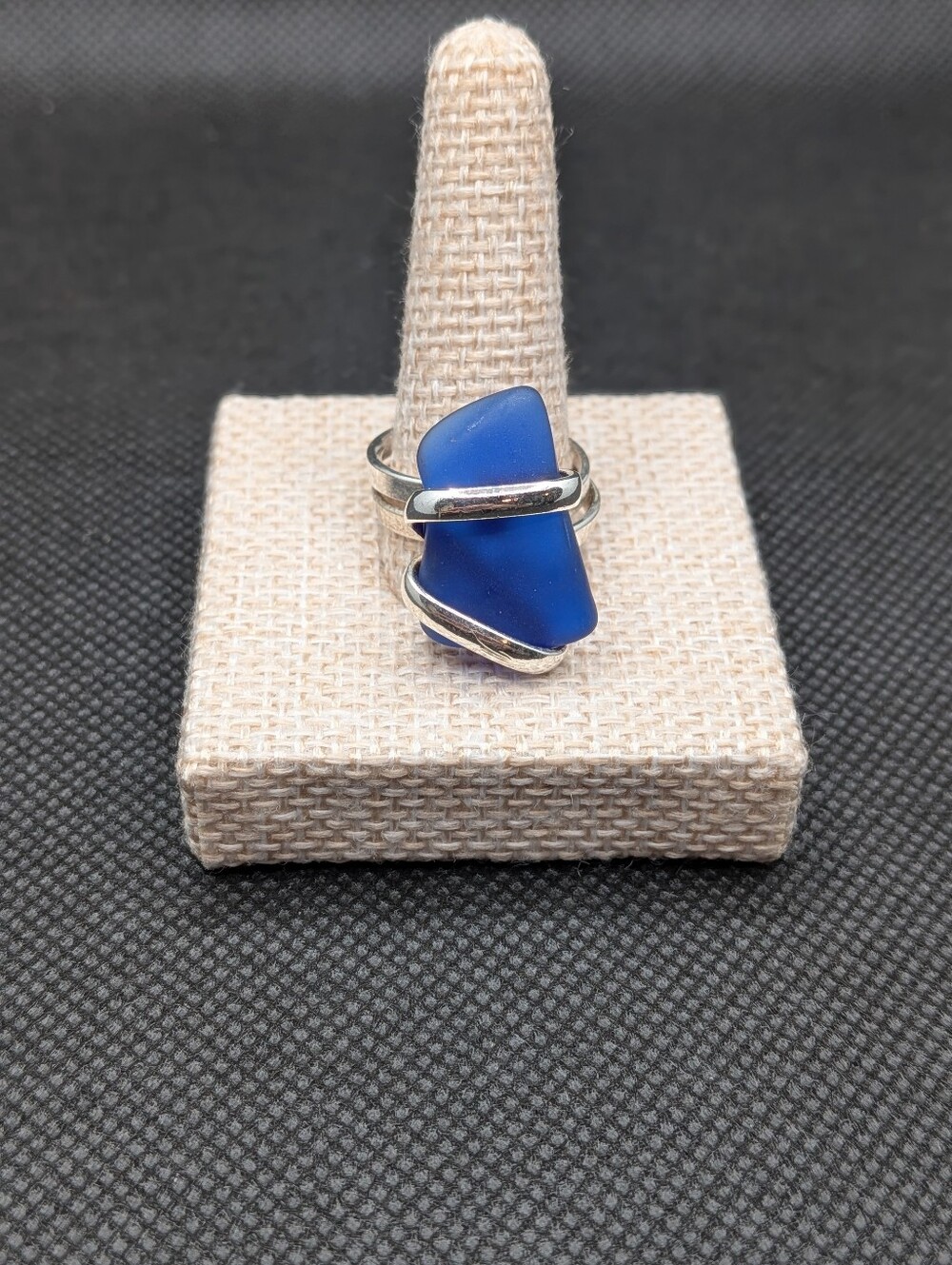 Blue Seaglass Ring